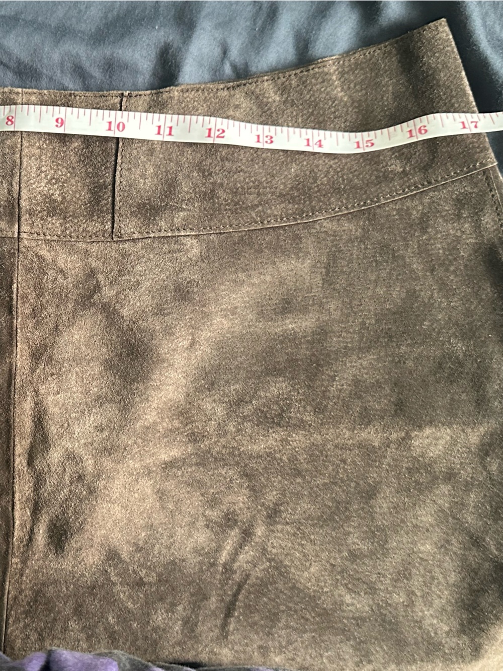 bebe cool brown Suede A-Line Mini Skirt - Picture 6 of 6